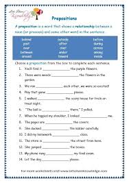 (study) english for a short time when the electricity went. Page 6 Prepositions Worksheet Preposition Worksheets English Grammar Worksheets English Prepositions