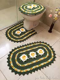Jogo De Banheiro Primavera Verde Crochet Rug Diy And Crafts Crafts