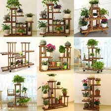 1x Plant Wooden Display Shelf Type Plant Stand Not The Plant Water Proof Indoor Or Outdoor Multiple Plant Stand Indoor Indoor Plants Plant Decor Indoor