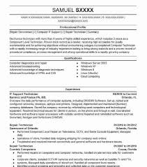 It Support Technician Resume Example Technician Resumes Livecareer