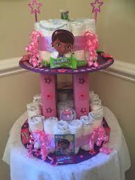 Doc Mcstuffins Baby Diaper Cake Baby Diaper Cake Diaper Cakes Girl Baby Diapers