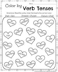 1st Grade Math And Literacy Worksheets For February Planning Playtime Past Tense Worksheet Verb Tenses Verb Worksheets