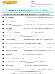 Write Verb In Each Sentence In Past Tense Form Worksheet Simple Present Tense Simple Present Tense Worksheets Past Tense Worksheet