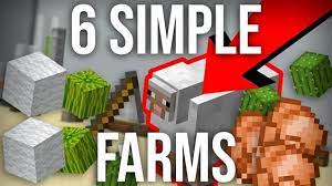 6 Simple Automatic Farms To Build In Survival Minecraft 1 14 4 Youtube Minecraft Farm Easy Minecraft Houses Minecraft 1