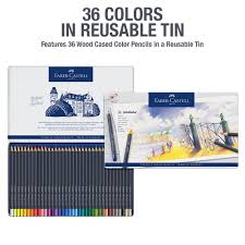 Faber Castell Creative Studio Goldfaber Color Pencils Tin Of 36