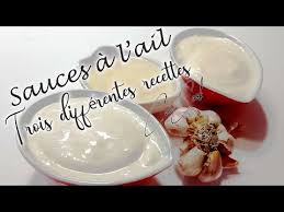 Sauces A L Ail Trois Differentes Recettes Youtube En 2021 Sauce A L Ail Recette Sauces