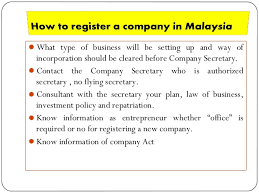 Registering a company in malaysia: How To Register A Company In Malaysia
