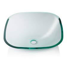 miligore modern glass vessel sink