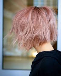 Short Light Pink Hair Thick Hair Styles Light Pink Hair Short Ombre Hair