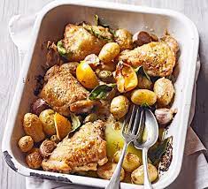 Chicken New Potato Traybake Recipe Bbc Good Food Recipes Tray Bake Recipes Recipes