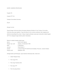 Boroko, 3 november 1995 nomor induk : Surat Lamaran Pekerjaan Pdf