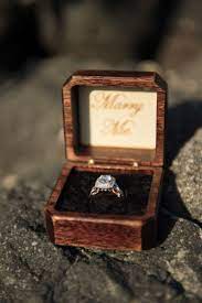 Miranda And Alberto S Proposal On The Knot S Howtheyasked Com Engagement Ring Box Proposals Wooden Engagement Ring Boxes Custom Ring Box