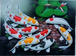 >> lukisan ikan koi, ikan maskoki, ikan arwana, stok tersedia. Jual Lukisan Ikan Koi Di Lapak Wayan Bali Painting Bukalapak