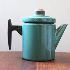 Vintage 1960s Arabia Finel Enamel Coffee Pot And Percolator Made In Finland Coffee Pot Tea Pots Enamelware