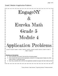 Grade 5 • module 4. Engageny Grade 5 Module 4 Application Problems By Mathvillage Tpt