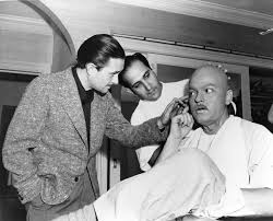 The Academy Orson Welles In The Makeup Chair On Set Of Facebook Ikea tobias clear acrylic makeup vanity chair: