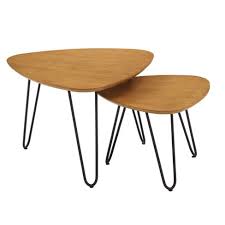 Our living room furniture category offers a great selection of nesting tables and more. Hairpin Leg Wood Nesting Coffee Table Set English Oak Saracina Home Target