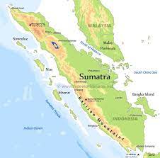 Flight is the slowest option. Sumatra Map