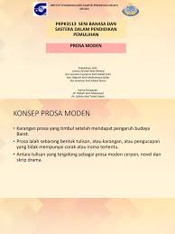Rancangan pengajaran tahunan matematik moden tingkatan 4. Prosa Moden
