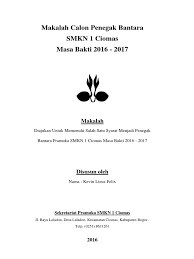 Jawaban sku penegak bantara terlengkap. Makalah Bantara Rev Pdf