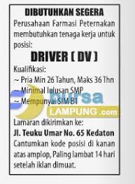 Pria, memiliki sim b1 umum, jujur & loyal, mampu bekerja di bawah tekanan. Lowongan Kerja Driver Mei 2021