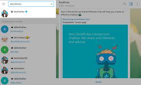 See full list on github.com How To Create A Telegram Chatbot Sendpulse