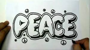 Doodle easy sketch graffiti art. How To Draw Peace In Graffiti Letters Write Peace In Bubble Letters Mat Youtube