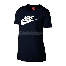 Details About Nike Women Tee Logo T Shirt Sport Training Gym Workout Black White 846469 010