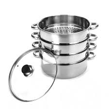 Stainless steel steamer basket rice pressure cooker fruit cleaning drainer. 4 Layers Stainless Steel Steamer Multi Functional Steamer Pot Steamer Basket With 4 Steam Lattices For Kitchen Cooking Soup And Steaming Food 11 11 8 12 2inch S In 2021 Steam Recipes Cooking Soup Steaming
