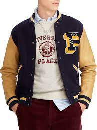 Ralph Lauren Varsity Jacket Navy Small Varsity Jacket Varsity Jacket Outfit Varsity Jacket Men