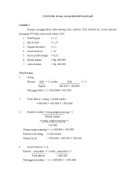 Maybe you would like to learn more about one of these? Contoh Soal Analisis Keuangan Contoh 1 Dengan Menggunakan Data Tentang Ratio Industri 19x3 Berikut Ini Susun