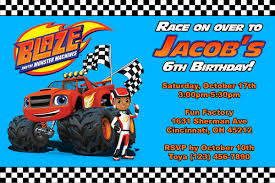 Edit blaze and the monster machines invitations : Blaze And The Monster Machines Invitations General Prints