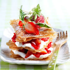 Mille Feuilles Aux Fraises Fruit Desserts Food Food And Drink