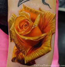 Yellow Rose Tattoo Inkstylemag Yellow Rose Tattoos Rainbow Tattoos Realistic Rose Tattoo