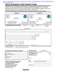 Matte or glossy cardstock, luxury weight and magnet. Noaa Business Cards Fill Online Printable Fillable Blank Pdffiller