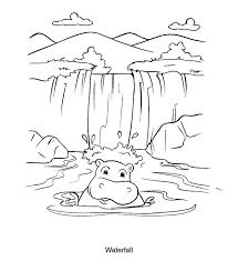 Make your zoo visit an adventure. Waterfall Coloring Pages Coloring Home