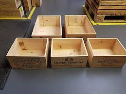 Vintage wine crate coffee table. 5 Pack Of Mixed Genuine French Wooden Wine Crates Boxes Home Office Storage Side Table Amazon Co Uk Handmade Products