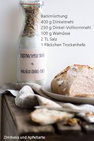 Diy backmischung im glas + cookie rezept. Dinkel Walnuss Brot Zum Backen Und Als Backmischung Zimtkeks Und Apfeltarte Brot Selber Backen Rezept Backmischung Im Glas Rezept Brot Brotbackmischung