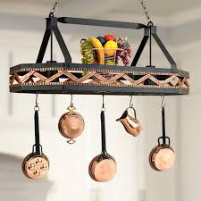 Shop target for pot racks you will love at great low prices. Sonoma 42 Wide 2 Light Black Leather Pot Rack Chandelier 1r080 Lamps Plus