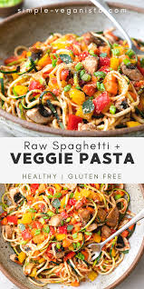 Raw Spaghetti Veggie Pasta Healthy Vegan The Simple Veganista In 2020 Raw Vegan Recipes Easy Raw Vegetables Recipes Raw Food Recipes Dinner