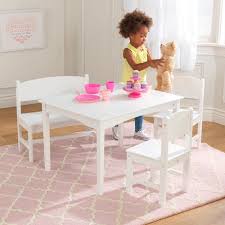 Nantucket Kids 4 Piece Play Table And Chair Set In 2020 Blue Dining Chair Table And Chair Sets Bench Table