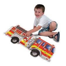 Melissa Doug Fire Truck Jumbo Jigsaw Floor Puzzle 24pc 4 Feet Long Floor Puzzle Fire Trucks Fire Engine
