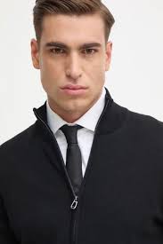 Vlněný svetr Joop!, barva černá