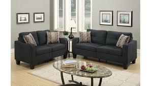 Lindsey 2 piece 130 sectional with left arm facing chaise $1,650. Chateau Black Linen 2 Piece Sofa Set