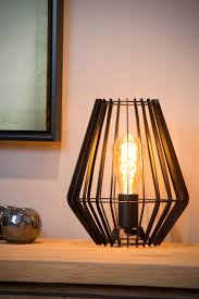 Grande lampe 74cm pied fer forge abat jour beige achat. Lampe Industriel Metal Noir Lucide Reda Leroy Merlin