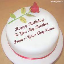 Maybe you would like to learn more about one of these? Happy Birthday Rose Cake Wishes For Brother Name And Photo Frame Creator