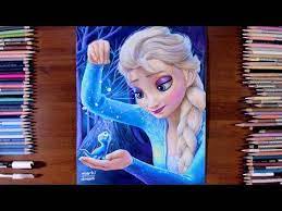 Learn how to draw tulips with colored pencils easy step by step drawing tutorial. Drawing Elsa And Bruni From Movie Frozen2 Marki Draws Colored Pencil Youtube Disney Character Drawings Disney Princess Drawings Disney Art