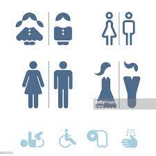 In dem toilettenset ist ein sitz mit deckel und ein. Original Public Restroom Icons Public Restroom Toilet Icon Restrooms Signage