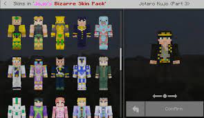 Jojo's bizarre adventure stand mod. Mcpe Bedrock Jojo S Bizarre Skin Pack Minecraft Skins Mcbedrock Forum