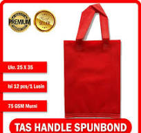 Hot shopping bag spunbond Online Jual TAS KANTONG BELANJA KAIN 25x35  Spunbond Shopping Bag